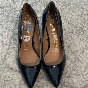 Calvin Klein Women's Glossy Black Heels